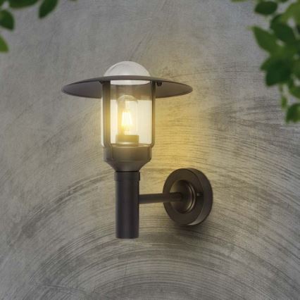 Λάμπα τοίχου εξωτερικού χώρου 1xE27/60W/230V IP44 μαύρο