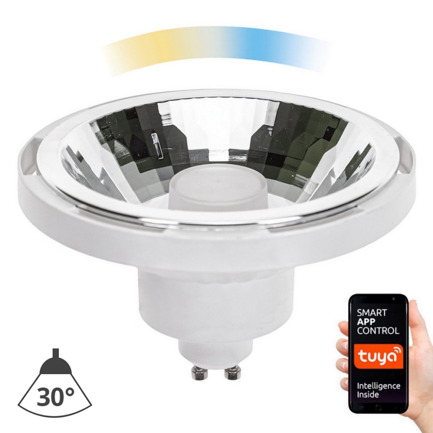 Λαμπτήρας Dimming LED AR111 GU10/10W/230V 3000-6500K Wi-Fi Tuya 30° λευκό