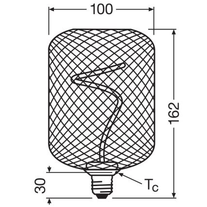 Λαμπτήρας Dimming LED DECOR FILAMENT E27/3,5W/230V 1800K μαύρο - Osram