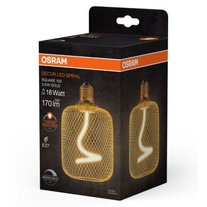 Λαμπτήρας Dimming LED DECOR FILAMENT E27/3,5W/230V 1800K χρυσαφί - Osram