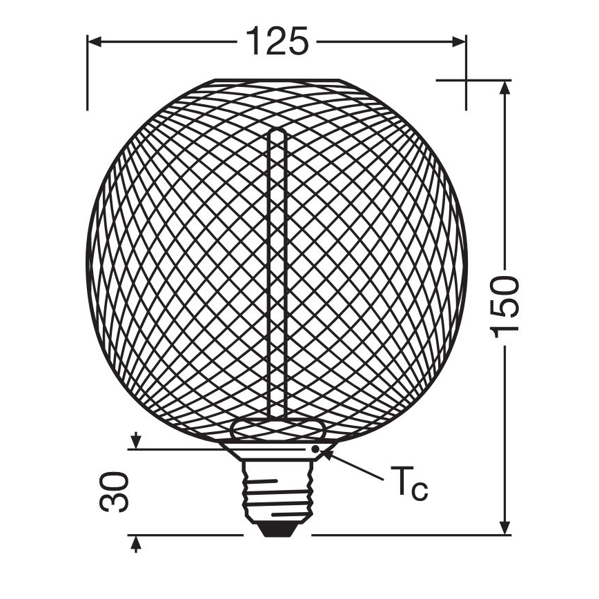 Λαμπτήρας Dimming LED DECOR  FILAMENT G125 E27/3,5W/230V 1800K χρυσαφί - Osram