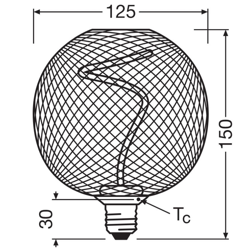 Λαμπτήρας Dimming LED DECOR FILAMENT G125 E27/3,5W/230V 1800K χρυσαφί - Osram
