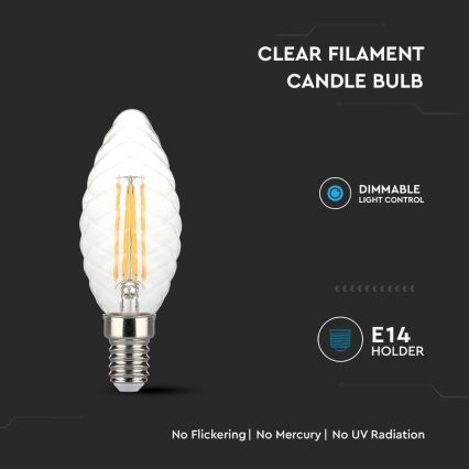 Λαμπτήρας Dimming LED FILAMENT E14/4W/230V 3000K