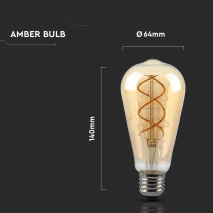 Λαμπτήρας Dimming LED FILAMENT ST64 E27/4,8W/230V 1800K