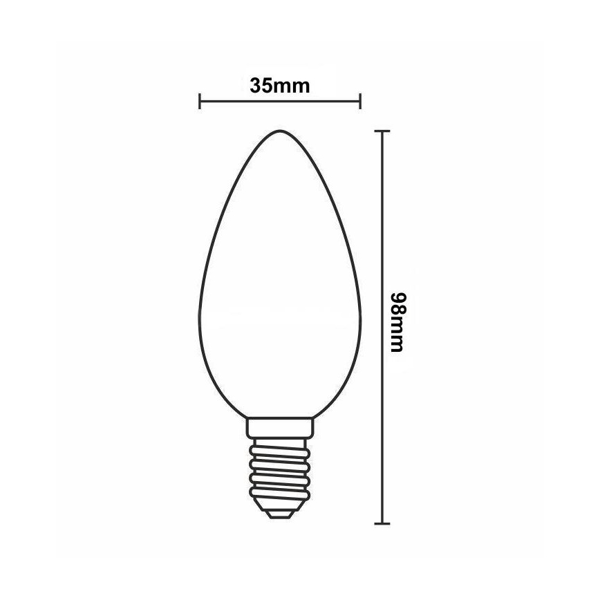 Λαμπτήρας Dimming LED FILAMENT VINTAGE C35 E14/6W/230V 2000K