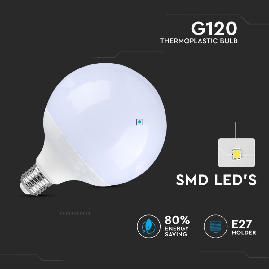 Λαμπτήρας Dimming LED G120 E27/13W/230V 6400K
