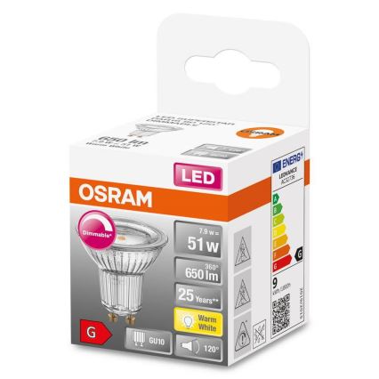 Λαμπτήρας Dimming LED PAR16 GU10/7,9W/230V 2700K CRI 90 - Osram