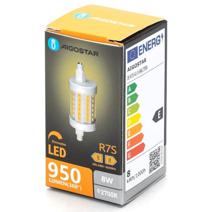 Λαμπτήρας Dimming LED R7s/8W/230V 2700K - Aigostar