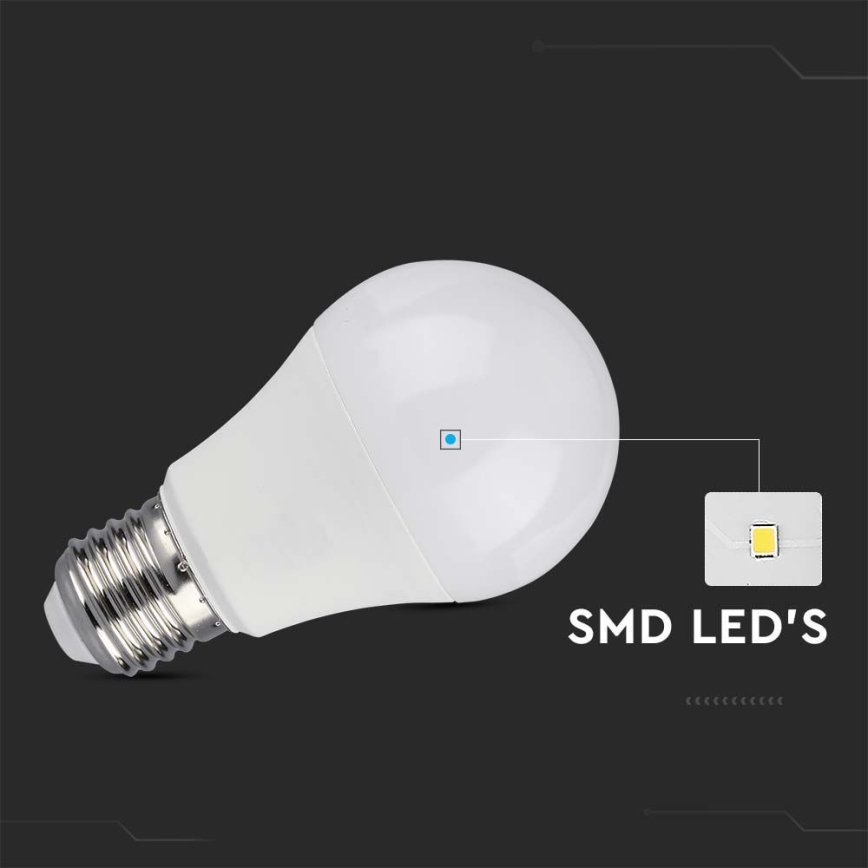 Λαμπτήρας Dimming LED SAMSUNG CHIP A60 E27/11W/230V 3000K