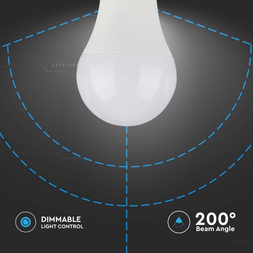 Λαμπτήρας Dimming LED SAMSUNG CHIP A60 E27/11W/230V 3000K