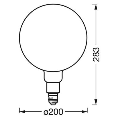 Λαμπτήρας Dimming LED SMART+ GLOBE G200 E27/6W/230V 2500K Wi-Fi - Ledvance