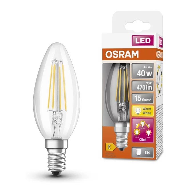 Λαμπτήρας Dimming LED VINTAGE B35 E14/4W/230V 2700K - Osram