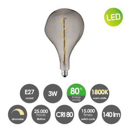 Λαμπτήρας Dimming LED VINTAGE EDISON E27/3W/230V 1800K