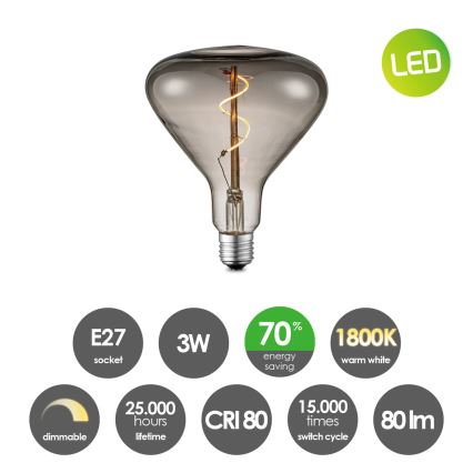 Λαμπτήρας Dimming LED VINTAGE EDISON E27/3W/230V 1800K