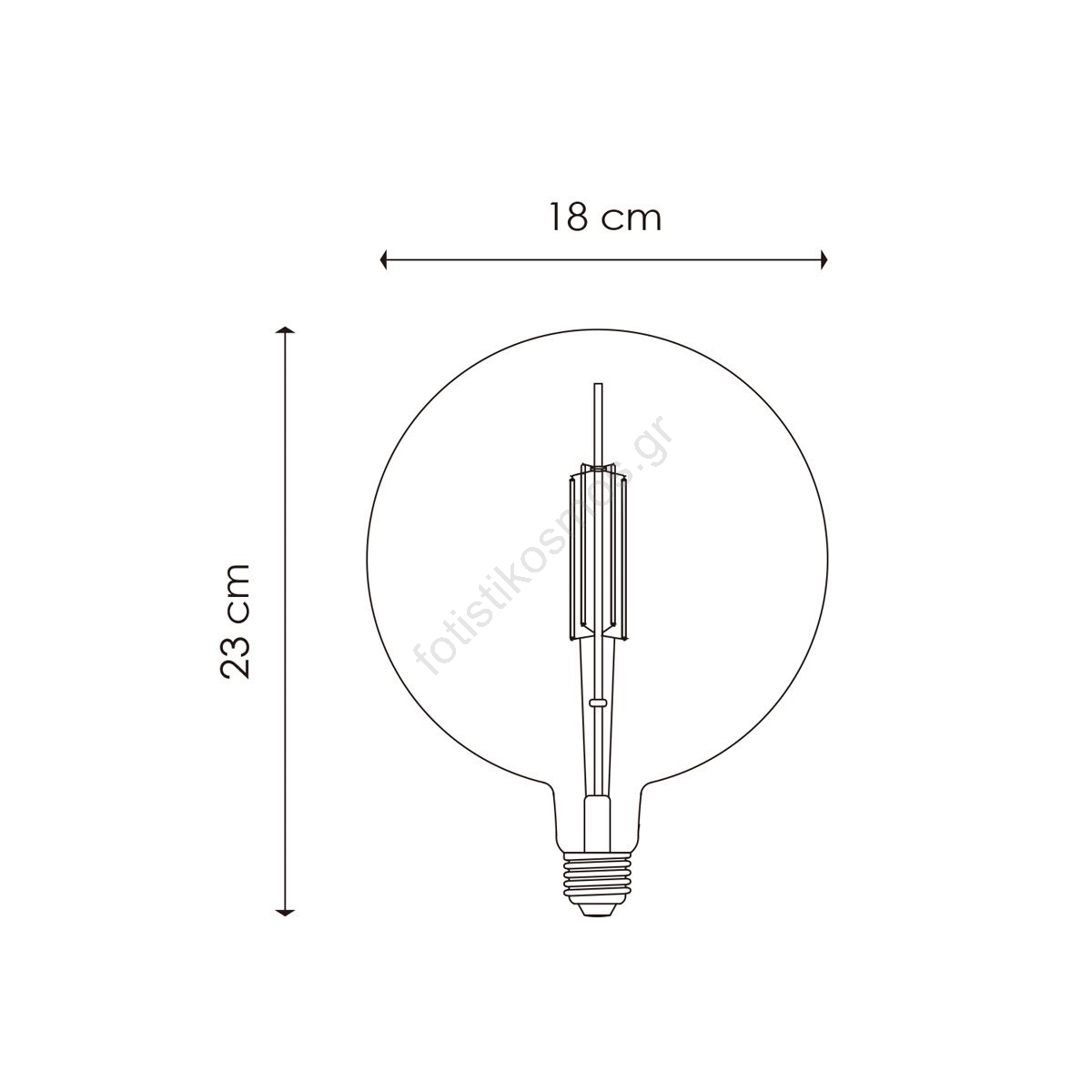 Λαμπτήρας Dimming LED VINTAGE EDISON G180 E27/4W/230V 1800K Fotisti