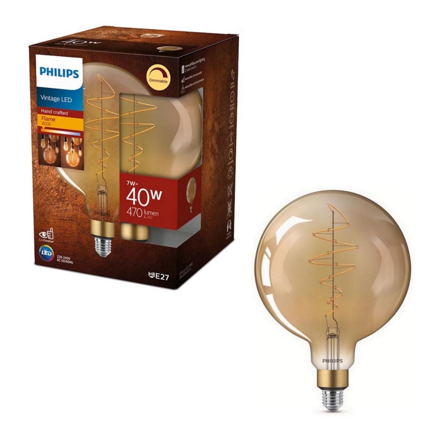 Λαμπτήρας Dimming LED VINTAGE Philips G200 E27/7W/230V 2000K