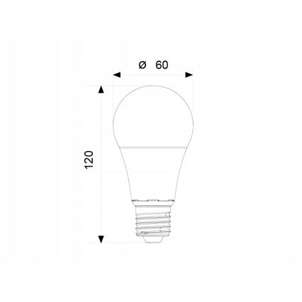 Λαμπτήρας LED A60 E27/12W/230V 3000K