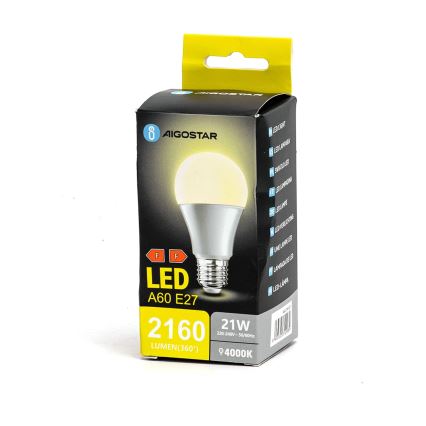 Λαμπτήρας LED A60 E27/21W/230V 4000K - Aigostar