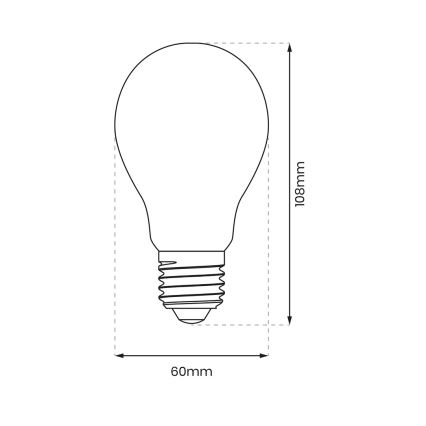 Λαμπτήρας LED A60 E27/8W/230V 4000K