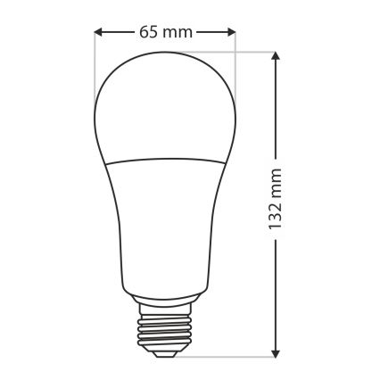 Λαμπτήρας LED A65 E27/18W/230V 4200K