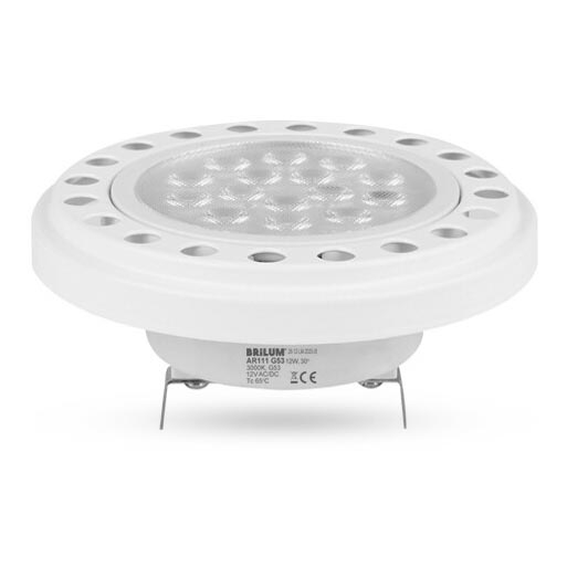 Λαμπτήρας LED AR111 G53/12W/12V 3000K λευκό 30°