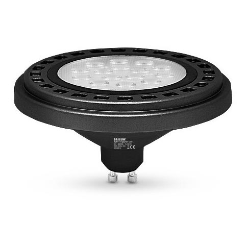 Λαμπτήρας LED AR111 GU10/12W/230V 4000K μαύρο 30°