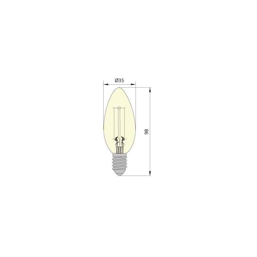 Λαμπτήρας LED CLASIC AMBER C35 E14/5W/230V 2200K -  Brilagi