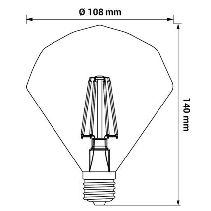 Λαμπτήρας LED CRYSTAL E27/4W/230V 2200K