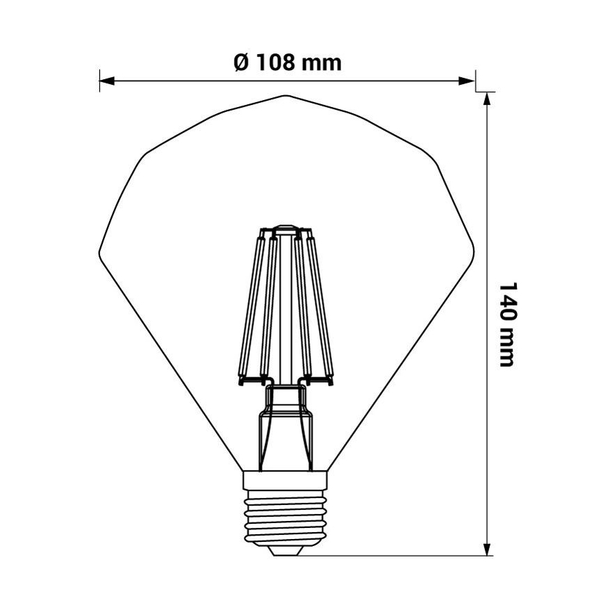 Λαμπτήρας LED CRYSTAL E27/4W/230V 2200K