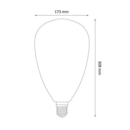 Λαμπτήρας LED DECO VINTAGE S173 E27/4W/230V 1800K