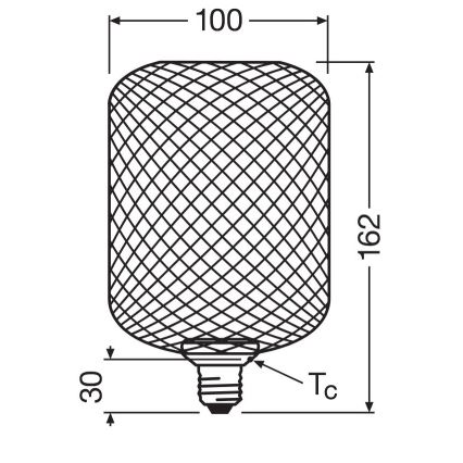 Λαμπτήρας LED DECOR FLAT E27/3,5W/230V 2700K μαύρο - Osram