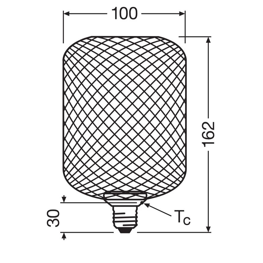 Λαμπτήρας LED DECOR FLAT E27/3,5W/230V 2700K μαύρο - Osram