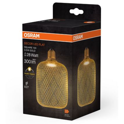 Λαμπτήρας LED DECOR FLAT E27/3,5W/230V 2700K χρυσαφί - Osram