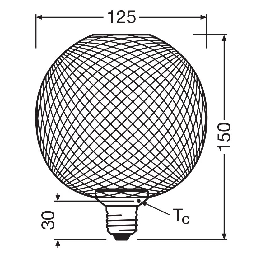 Λαμπτήρας LED DECOR FLAT G125 E27/3,5W/230V 2700K χρυσαφί - Osram