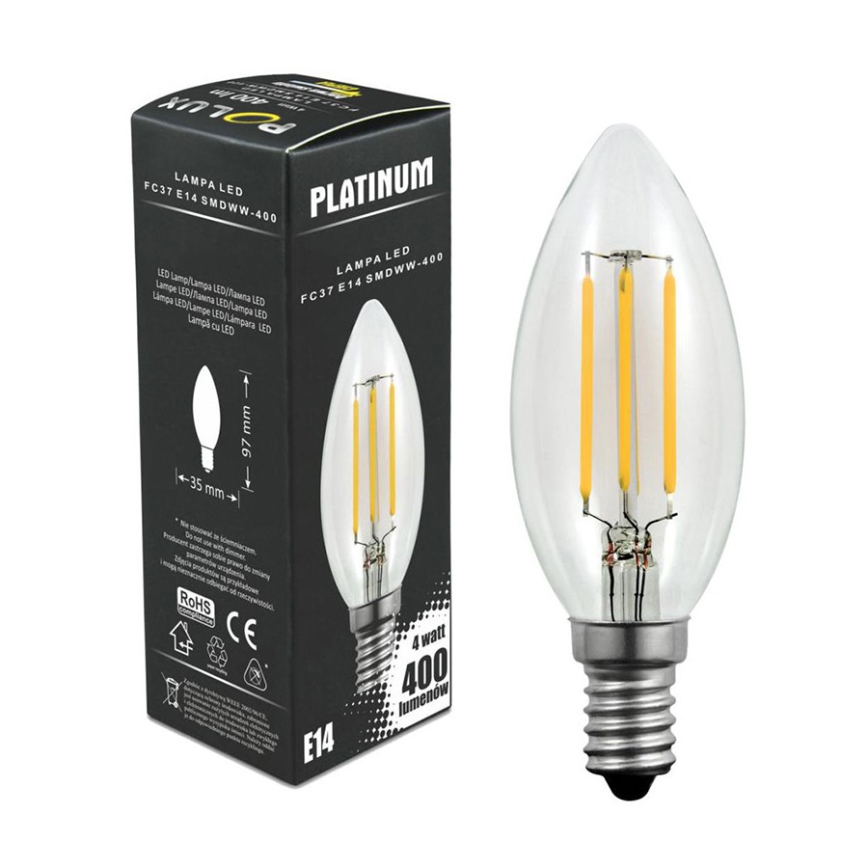 Λαμπτήρας LED C37 E14/4W/230V 3000K