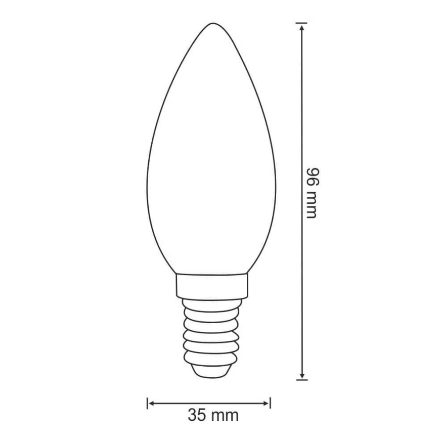 Λαμπτήρας LED C37 E14/4W/230V 3000K