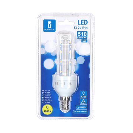 Λαμπτήρας LED E14/6W/230V 3000K - Aigostar