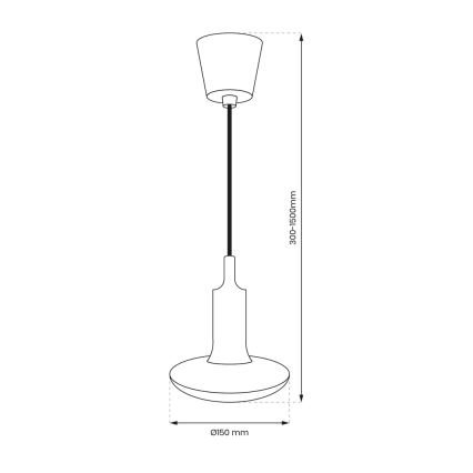 Λαμπτήρας LED E27/15W/230V 6000K + power καλώδιο