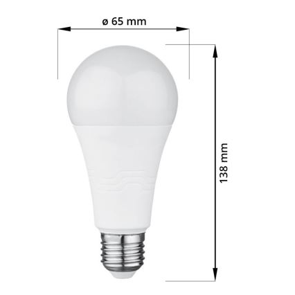 Λαμπτήρας LED E27/18W/230V 6000K 2000 lm