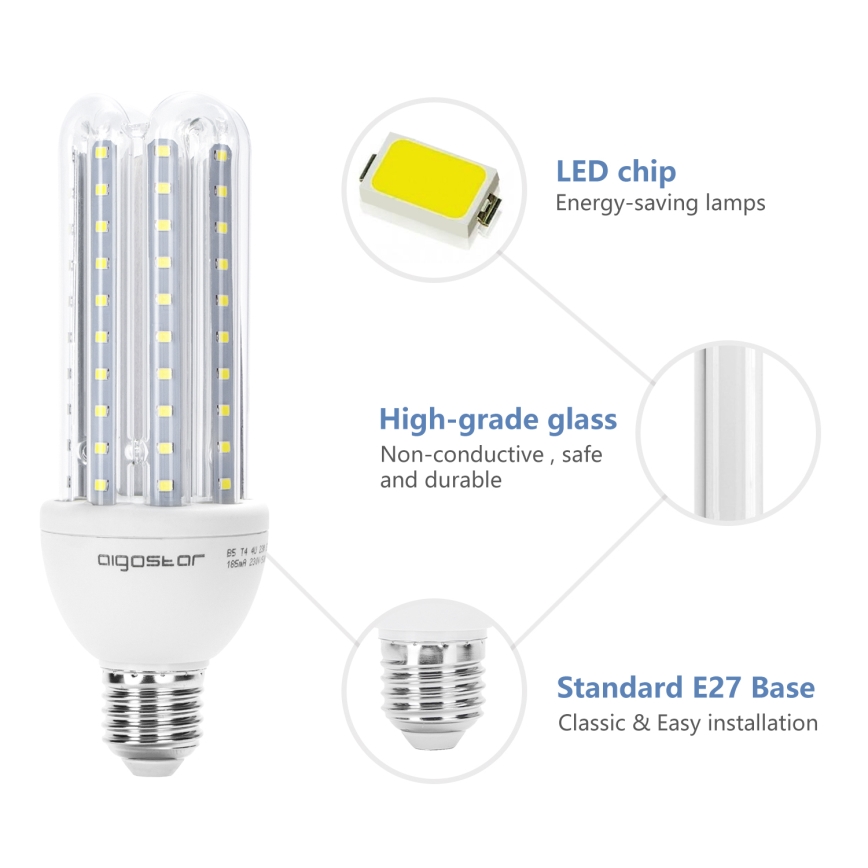 Λαμπτήρας LED E27/23W/230V 6500K - Aigostar