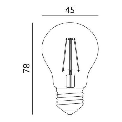 Λαμπτήρας LED  E27/4W/230V 3000K