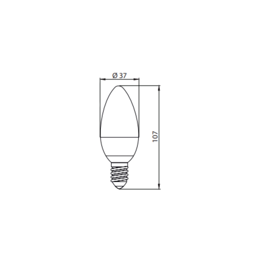 Λαμπτήρας LED ECOLINE C37 E14/7W/230V 4000K -  Brilagi