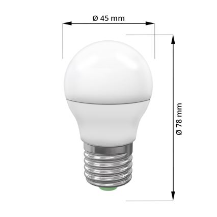 Λαμπτήρας LED ECOLINE G45 E27/7W/230V 3000K - Brilagi