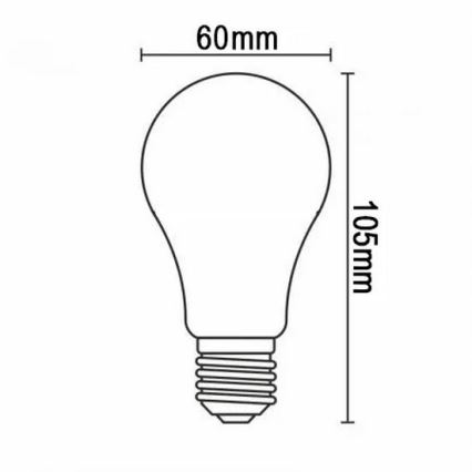 Λαμπτήρας LED FILAMENT A60 E27/12W/230V 330° 4000K