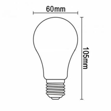 Λαμπτήρας LED WHITE FILAMENT A60 E27/13W/230V 3000K