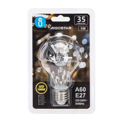 Λαμπτήρας LED FILAMENT A60 E27/1W/230V 1800K - Aigostar