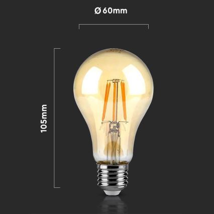 Λαμπτήρας LED FILAMENT AMBER A67 E27/10W/230V 2200K