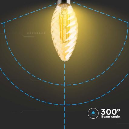 Λαμπτήρας LED FILAMENT AMBER E14/4W/230V 2200K