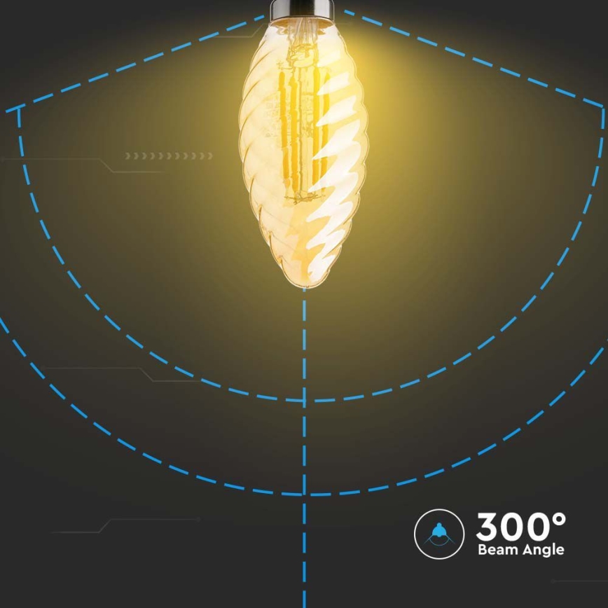 Λαμπτήρας LED FILAMENT AMBER E14/4W/230V 2200K
