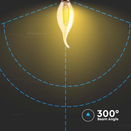 Λαμπτήρας LED FILAMENT AMBER E14/4W/230V 2200K